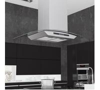 vidaXL Hotte îlot avec écran tactile LCD et capteur 90 cm 756 m³/h LED
