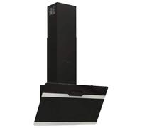 vidaXL Hotte murale aspirante électrique 60 cm acier et verre trempé noir