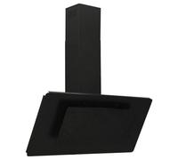 vidaXL Hotte murale 90 cm Acier inoxydable et verre trempé Noir