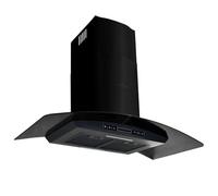 vidaXL Hotte murale Acier inoxydable 756 m³/h 90 cm Noir Noir