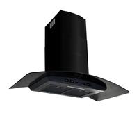 vidaXL Hotte Murale Acier Inoxydable LCD 756 m³/h 90 cm Noir Aspirante Décor 50708