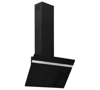vidaXL Hotte Murale Hotte Aspirante Hotte de Cuisine Extracteur à Ventilateur Electrique Maison Intérieur 60 cm Acier et Verre Trempé Noir