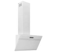 vidaXL Hotte Murale Hotte Aspirante Hotte de Cuisine Extracteur à Ventilateur Electrique Maison Intérieur 60 cm Acier et Verre Trempé Blanc