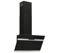 vidaXL Hotte Murale Hotte Aspirante Hotte de Cuisine Extracteur à Ventilateur Electrique Maison Intérieur 60 cm Acier et Verre Trempé Noir