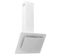 vidaXL Hotte Murale Hotte Aspirante Hotte de Cuisine Extracteur à Ventilateur Intérieur 60 cm Acier Inoxydable et Verre Trempé Blanc