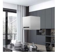vidaXL Hotte Suspendue à Capteur Tactile LCD Hotte de Cuisine Eclairage LED Filtre à Graisse Maison Intérieur 37 cm Acier 51019