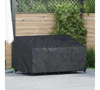 Vidaxl Housse De Banc De Jardin Noir 160 X 100 X 61 / 89 Cm Tissu 600d
