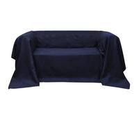 vidaXL Housse de canapé en micro-suède Bleu marine 140 x 210 cm