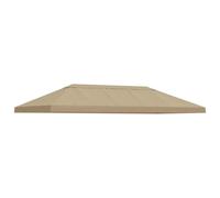vidaXL Housse de canopée de Gazebo 6 x 3 m Beige Polyester 190, Housse de tonnelle de Jardin, Ombre extérieure Chic, abri pour événements, Protection pour terrasse