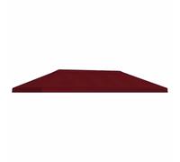 vidaXL Housse de canopée de Gazebo 6 x 3 m Bordeaux Polyester 190, Housse de tonnelle de Jardin, Ombre extérieure Chic, abri pour événements, Protection pour terrasse