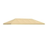 vidaXL Housse de canopée de Gazebo 6 x 3 m Crème Polyester 190, Housse de tonnelle de Jardin, Ombre extérieure Chic, abri pour événements, Protection pour terrasse