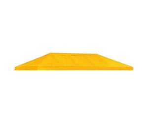 vidaXL Housse de canopée de Gazebo 6 x 3 m Jaune Polyester 190, Housse de tonnelle de Jardin, Ombre extérieure Chic, abri pour événements, Protection pour terrasse