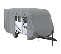 vidaXL Housse de Caravane Gris 550x250x220 cm Tissu Non tissé, Housse de Caravane de Voyage, Housse de remorque de Camping, Protection de Caravane