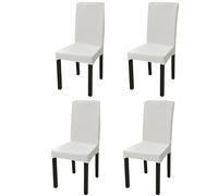 Vidaxl Housse De Chaise Droite Extensible 4 Pcs Crã¿Me