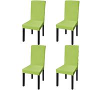 Vidaxl Housse De Chaise Droite Extensible 4 Pcs Vert