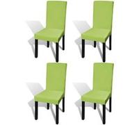 Vidaxl Housse De Chaise Droite Extensible 4 Pcs Vert