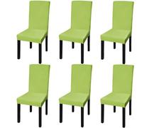 Vidaxl Housse De Chaise Droite Extensible 6 Pcs Vert