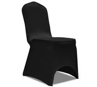 Vidaxl Housse De Chaise Extensible 100 Pcs Noir Noir