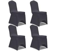 Vidaxl Housse De Chaise Extensible 4 Pcs Anthracite