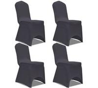 Vidaxl Housse De Chaise Extensible 4 Pcs Anthracite
