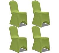 Vidaxl Housse De Chaise Extensible 4 Pcs Vert
