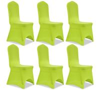 Vidaxl Housse De Chaise Extensible 6 Pcs Vert