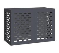 vidaXL Housse de climatiseur Anthracite 100 x 50 x 70 cm Acier, Housse de climatiseur, rectangulaire, Look Moderne, Robuste Protection extérieure, Essentiel pour terrasse, été