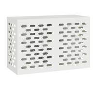 vidaXL Housse de climatiseur Blanc 90 x 40 x 60 cm Acier | Lignes nettes et finition mate super lisse, Construction solide en acier, Parfait pour garder ton matos à l'abri dehors