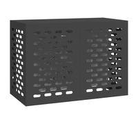 vidaXL Housse de climatiseur Noir 100 x 50 x 70 cm Acier, Housse de climatiseur, rectangulaire, Look Moderne, Robuste Protection extérieure, Essentiel pour terrasse, été