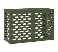 vidaXL Housse de climatiseur Vert olive 90 x 40 x 60 cm Acier | Un look simple et épuré qui donne un style moderne, En métal solide pour une utilisation de longue durée,