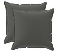 vidaXL Housse de Coussin 2 pc Houten Anthracite 70 x 70 cm Polyester