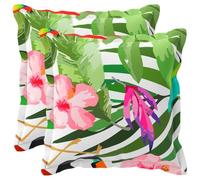 vidaXL Housse de Coussin 2 pc Houten Noir 30 x 30 cm Polyester