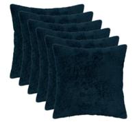 vidaXL Housse de Coussin 6 pc HEERLEN Bleu Marine 30 x 30 cm