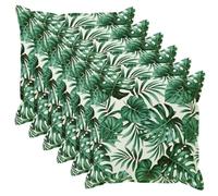 vidaXL Housse de Coussin 6 pc Houten Motif Feuilles 30 x 30 cm