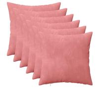 vidaXL Housse de Coussin 6 pcs HEERLEN Rose 30 x 30 cm Velours
