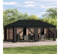 vidaXL Bâche de tonnelle 6 x 3 m noire en polyester 190, auvent de jardin, solution parfaite pour l'ombre, grand polyester imperméable pour fêtes d'été