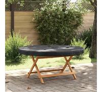 Housse de Table Extérieure Noir Couverture terrasse ronde pour meubles vidaXL vi