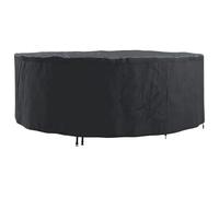 vidaXL Housse de mobilier d'extérieur Moderne 244 x 105 cm, Noire en Tissu Oxford 600D, Super résistante à l'eau et aux UV. Protège Ton Jardin Rond pour Le Printemps et l'automne. Pas Besoin de l'ass