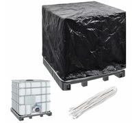 vidaXL Housse de Récipient IBC Couverture 8 Œillets Housse de Protection 116x100x120 cm Noir