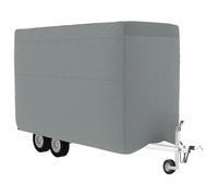 vidaXL Housse de remorque pour chevaux 376x168x240 cm gris tissu non tissé