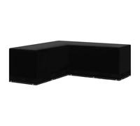 vidaXL Housse de Salon de Jardin Bâche de Protection Couverture Meuble de Terrasse Extérieur Imperméable Forme de L 12 Œillets 250x250x90 cm