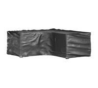 vidaXL Housse de salon de jardin en forme de L 12 œillets 185x185x70 cm Noir G