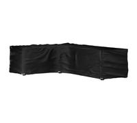 vidaXL Housse de salon de jardin en forme de L 16 œillets 210x260x80 cm Noir