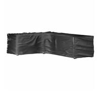 vidaXL Housse de salon de jardin en forme de L 16 œillets 210x260x80 cm Noir