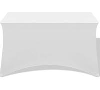 vidaXL Housse de table extensible 2 pcs. 120 x 60,5 x 74 cm blanc