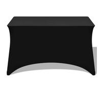 vidaXL Housse de table extensible 2 pcs. 120 x 60,5 x 74 cm noir