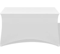 vidaXL Housse de table extensible 2 pcs. 243 x 76 x 74 cm blanc