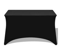 vidaXL Housse de table extensible 2 pcs. 243 x 76 x 74 cm noir