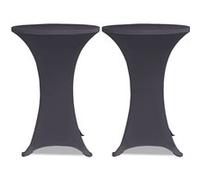 Housse de table extensible 2 pcs 70 cm Anthracite
