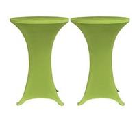 vidaXL Housse de table extensible 2 pcs 80 cm Verte Vert G